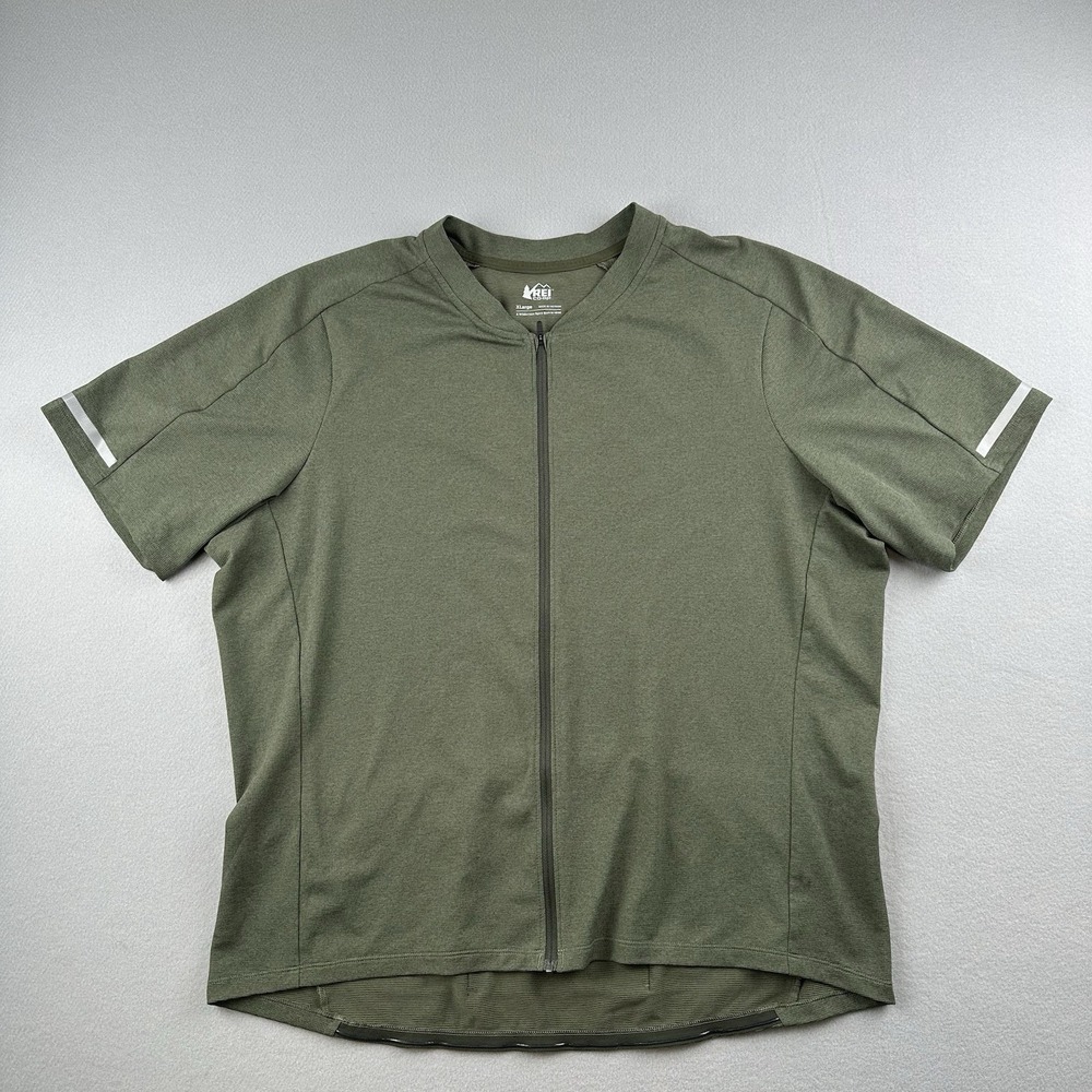 REI Co-op Junction Full Zip Cycling Jersey Green XL